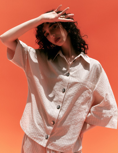 Camisa Orquídea Areia