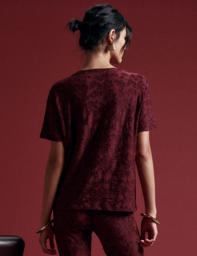Camiseta Malva Vinho