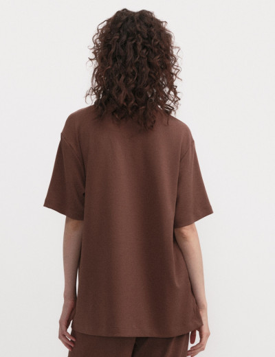 Camiseta Lilás Marrom