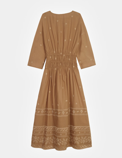 Vestido Guernesey Island Camelo
